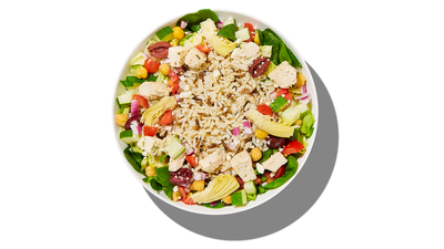 Hide & Go Greek grain bowl