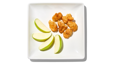 Crispy Chicken Bites w/ Apple Slices